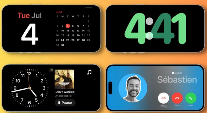广华办事处苹果手机维修分享iOS17横屏充电待机显示有什么好处 