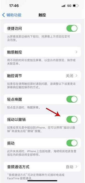 广华办事处苹果手机维修分享iPhone手机如何设置摇一摇删除文字 